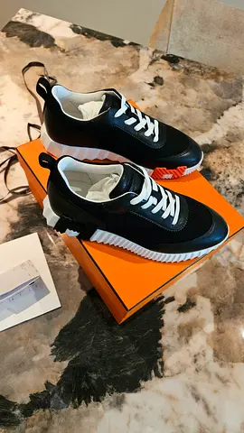 Hermes Men Bouncing black Mesh casual sneakers, un worn condition with invoice From Dubai Mall