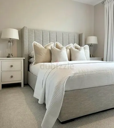 Luxury Premium Quality 180*200 King Size Bed Frame For Sale. Stylish Wing Back Bed Set