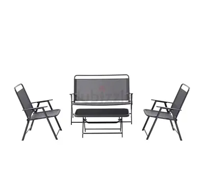 4-piece outdoor patio seating set - metal frame