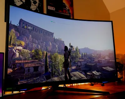 Samsung Odyssey G7 27 Inch 240Hz Curved WQHD 2560X1440 1ms G-SYnc Gaming Monitor