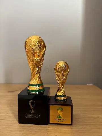 two mini world cup trophies collectibles