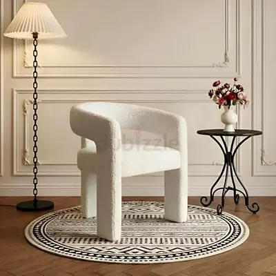 Cream Bouclé Accent Armchair — Modern Cozy