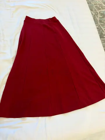 Maroon A-line Midi Skirt, never used