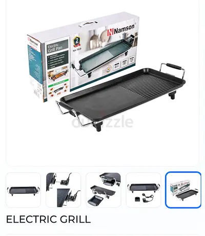 New Electric Non-stick Grill Pan with Removable Handles perfect for gift