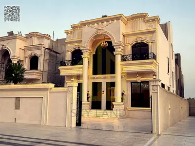 للبيع فيلا بالروضه مساحة ارض واسعة 5000 قدم مع ملحق خارجي طابقين وروف