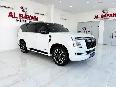 نيسان باترول بلاتينيوم تون تيربو ابيض / احمر 2025 ( المسعود)