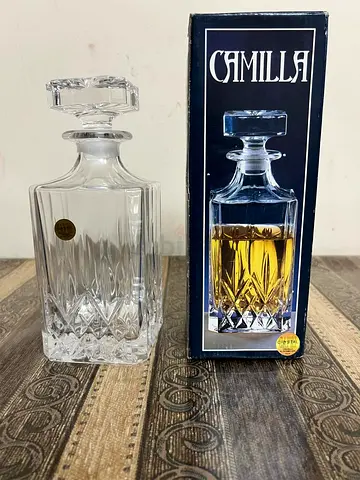 Camilla Crystal Whiskey Decanter with Box
