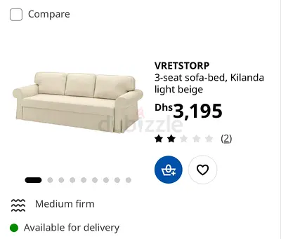 IKEA EKTROP 3-seater sofa bed