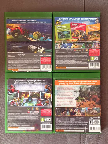 Lot of 4 Xbox 360 Games - Assorted Back Covers