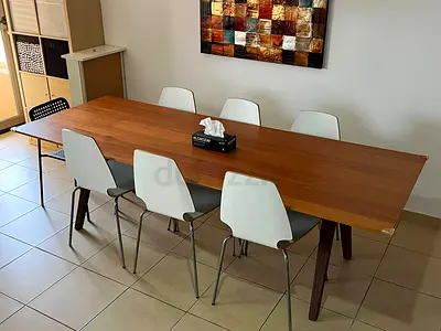 Premium Large Solid Wood Dining Table - 240cm