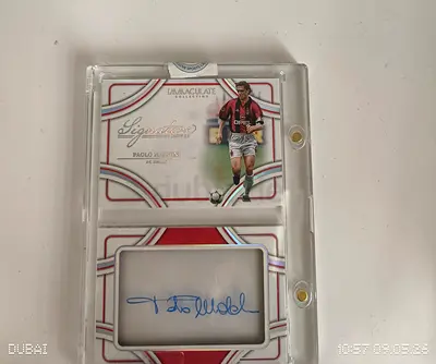 Immaculate Collection Paolo Maldini Signed Soccer Card — Auto Booklet