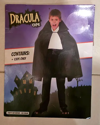 Dracula or Magician reversible Cape Size 122 - 134 cms