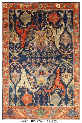 Modern Hand Woven Wool Carpet 186x279cm /