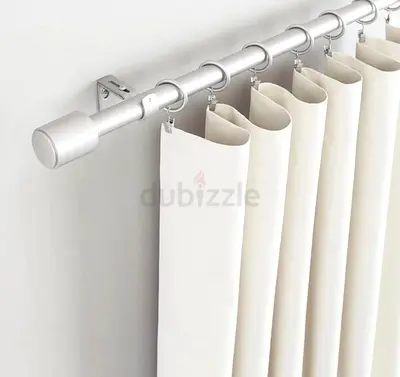 Amazon Basics curtain rod 2.54 cm, extendable 183 to 366 cm, nickel