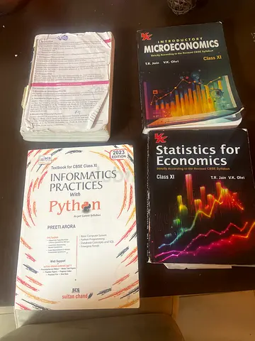 Cbse Grade 12 Economics & Informatics Textbooks - Microeconomics, Statistics & Python Practicals