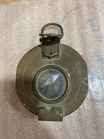 Antique brass compass 7cm length