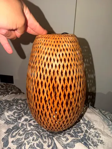 IKEA BÖJA Table Lamp – Handmade Bamboo Shade – 40cm