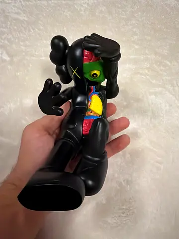 Kaws Companion Open Anatomy Figure (Black) - Collectible Designer Toy