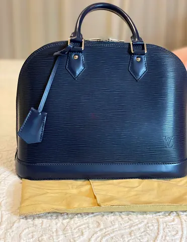 Louis Vuitton Alma PM - Navy Blue Epi Leather - Authentic