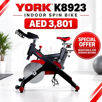 Brand New YORK K8923 Indoor Spin Bike 22kg Flywheel