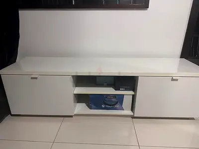 Stylish white Tv table