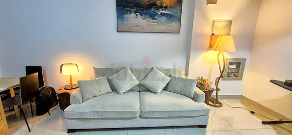 The One Cream Beige grey 3-seater sofa in excellent condition