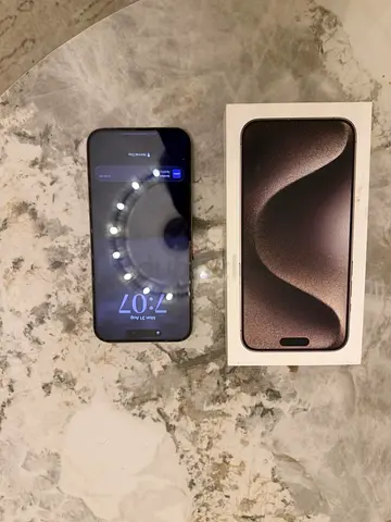 iPhone 15 Pro 256GB Natural Titanium with Box - Perfect Condition