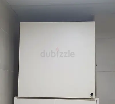 White Wall-Mounted Storage Cabinet - Compact Bathroom/Kitchen Cupboard
