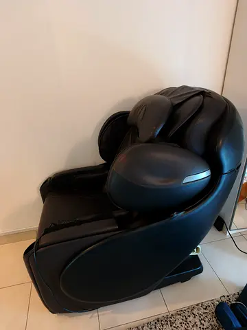 Used full-body electric massage chair - black and brown