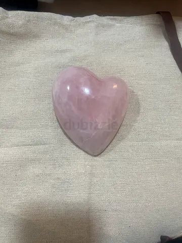 Polished Rose Quartz Heart - Decorative Crystal