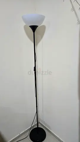 IKEA Slim Black Torchiere Floor Lamp with White Diffuser Aed 40/_ Each