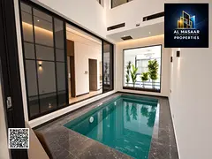 Modern design, swimming pool in the middle of a lobby, high price including transfer fees and air co