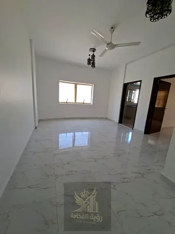 For rent in Al Qulaiyah Sharjah one bedroom and living room split AC central gas second tenant annual rent AED 28000 deposit AED 2000 non cash cheque