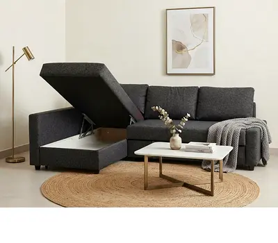 Sofa Bed with Hidden Storage
Extra storage space helps you keep bedding, cushions and other items ne
