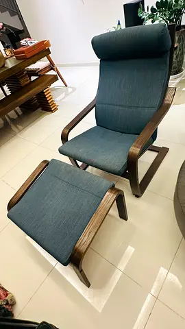 IKEA Chair and Footstool