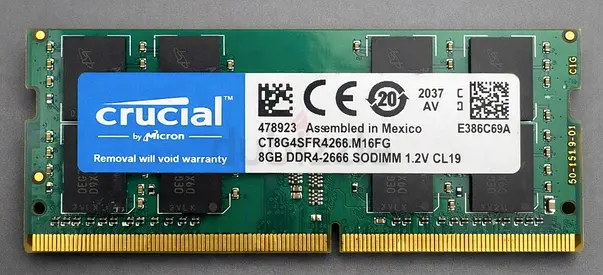 2 PCS - Crucial 8GB DDR4-2666 SODIMM RAM (Laptop Memory) - CL19