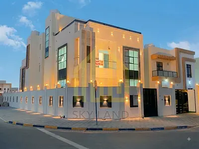 Modern corner villa with a roof terrace and spacious yard in Al Zahia, Ajman | 100% freehold ownership next to Safeer Mall, 4 master bedrooms, near Ex