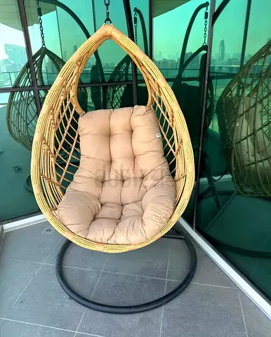 Hanging Egg Swing Chair with Stand & Cushion