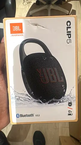 JBL Clip 5 Portable Bluetooth Speaker - Black (Open Box, Good Working Condition)
