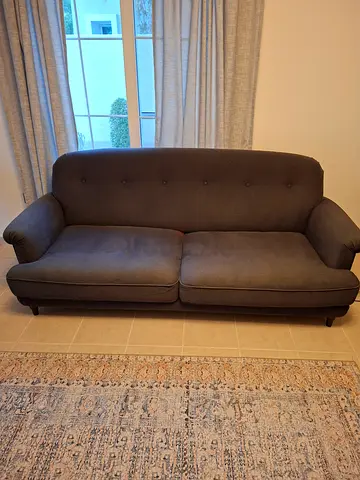 Gray 2-Seater Fabric Sofa in Excellent Condition