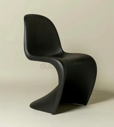 Classic S - shape Panton chair Deep Black