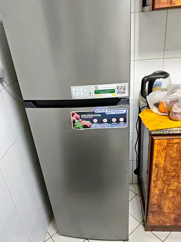 Super General Stainless Steel Top-Freezer Refrigerator - Good Condition