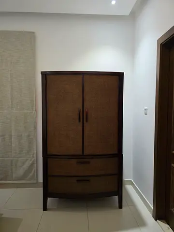 Wooden Rattan Wardrobe