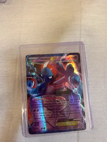 Pokemon Deoxys EX Holo Rare Card in Protective Sleeve