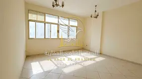 One bedroom and living room for annual rent in Al Qulayaa Sharjah with ample space central air condi
