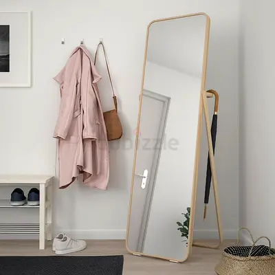 IKORNNES Wooden Framed Standing Mirror - Free-standing, Minimal Design