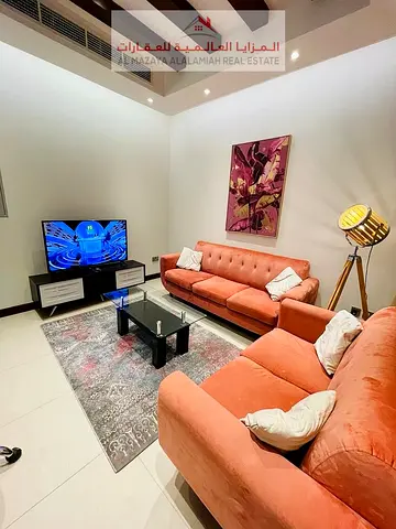 Fully Furnished One Bedroom Apartment with Living Room for Monthly Rent in Al Mamzar Plaza