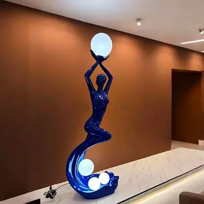 Luxury Mermaid sculpture floor Lamp