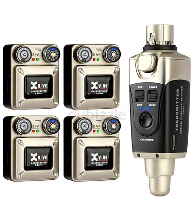 Xvive U45R4 In-Ear 5.8 GHz Monitor Wireless System 1 xTransmitter & 4 x Receiver - Brand New