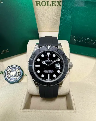 Rolex Yacht Master White gold Black 1:1 Clone With Box and Card